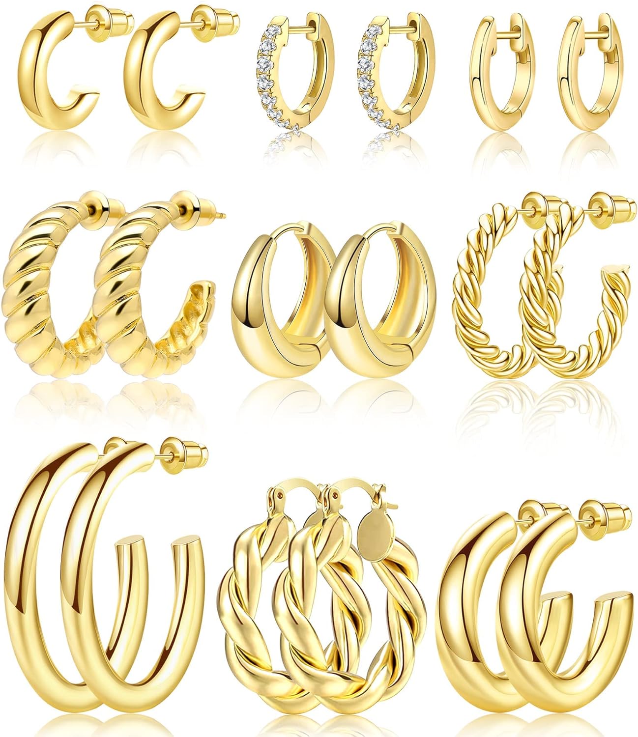 adoyi-9-pairs-gold-hoop-earrings-set-review Adoyi 9 Pairs Gold Hoop Earrings Set Review