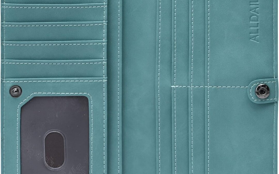 Alldaily Ultra Slim Thin Women Wallet RFID Blocking Credit Card Holder Bifold Long Ladies Billfold (Purist Blue) Review
