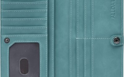 Alldaily Ultra Slim Thin Women Wallet RFID Blocking Credit Card Holder Bifold Long Ladies Billfold (Purist Blue) Review