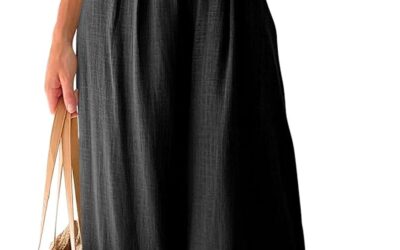 ANRABESS Women’s Summer Straps One Shoulder High Waist Dressy Casual Wide Leg Linen Jumpsuit Romper Beach Travel Outfits Review