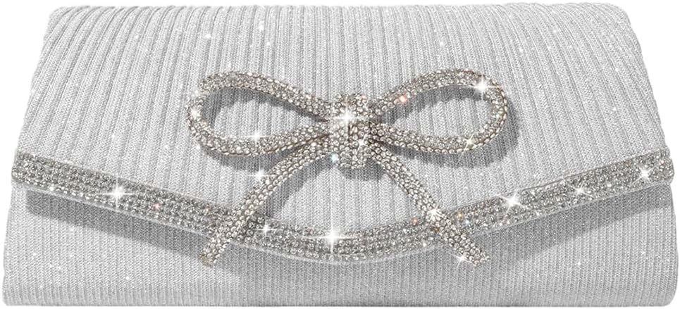 bow-evening-bag-sparkly-clutch-purses-for-women-review Bow Evening Bag Sparkly Clutch Purses for Women Review