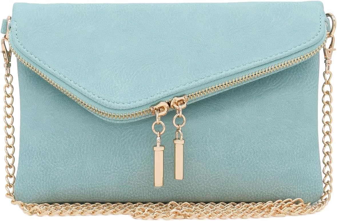 FashionPuzzle Envelope Wristlet Clutch Crossbody Bag with Chain Strap Review