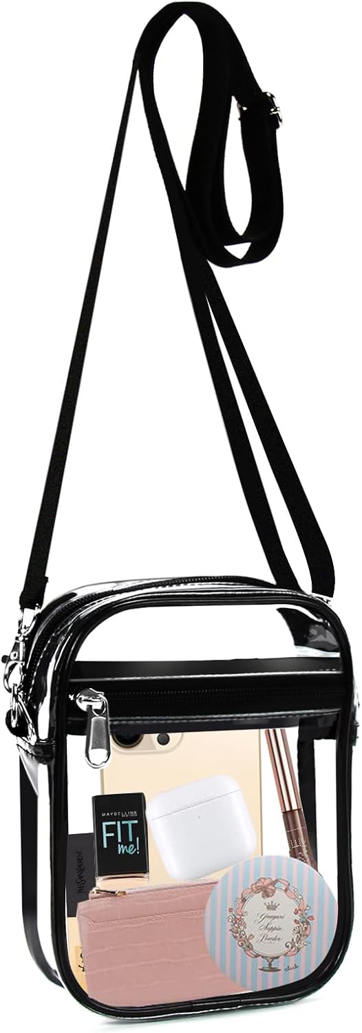 fibrdoo-clear-crossbody-purse-bag-review Fibrdoo Clear Crossbody Purse Bag Review