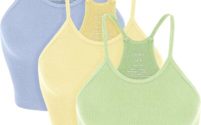 ODODOS Women’s Crop 3-Pack Seamless Rib-Knit Camisole Crop Tank Tops Review