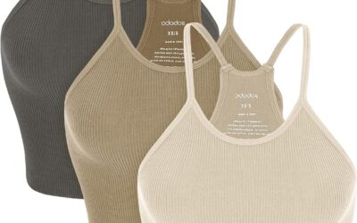 ODODOS Women’s Crop 3-Pack Seamless Rib-Knit Camisole Crop Tank Tops Review
