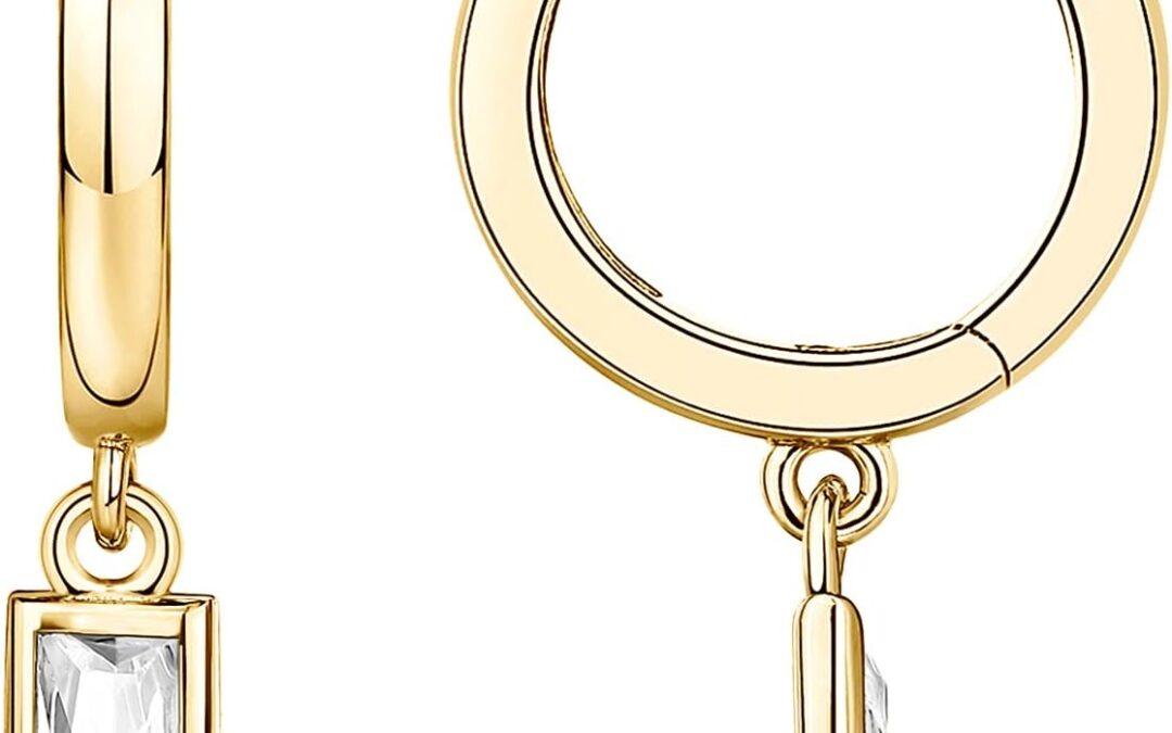 PAVOI 14K Gold Plated S925 Sterling Silver Post Lightweight Drop/Dangle Huggie Earrings for Women Review