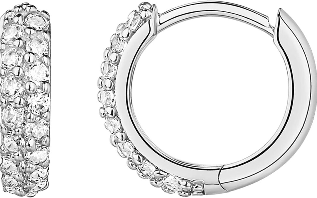 PAVOI 14K Gold Plated Sterling Silver Post Cubic Zirconia Huggie Earrings Review
