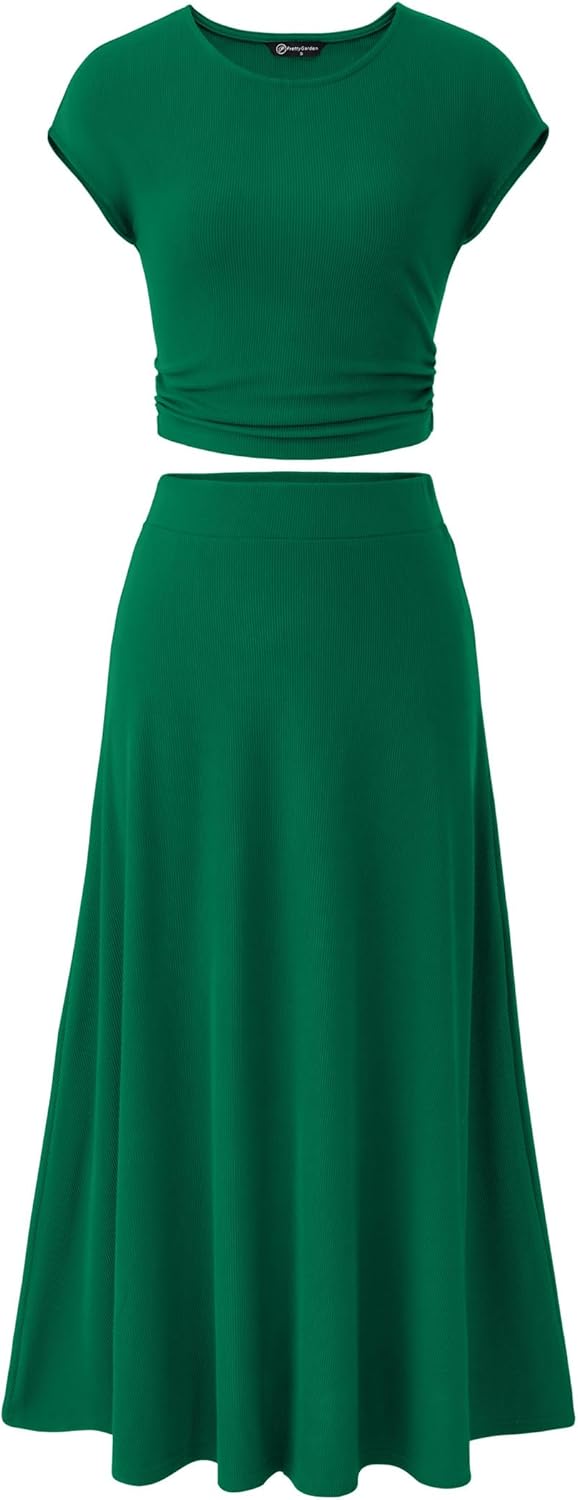 PRETTYGARDEN Two Piece Skirt Set for Women Review