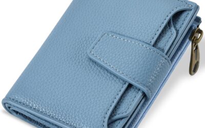 Small Wallet Women RFID Blocking Soft Leather Bifold Compact Card Holder Wallet for Women with Zipper Coin Pocket 4 ID Window Review