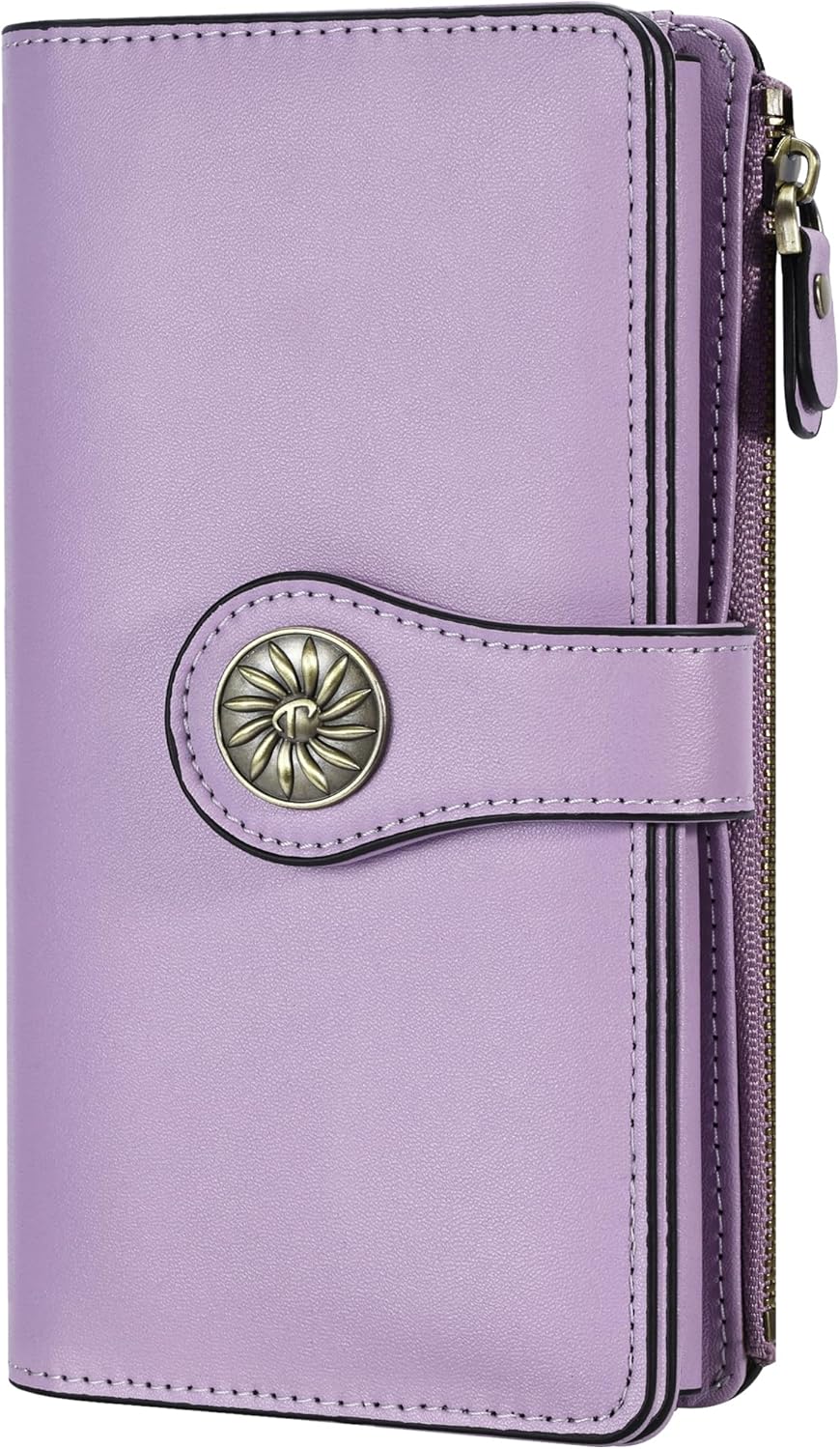 travelambo-wallets-women-rfid-large-capacity-luxury-waxed-leather-clutch-wallet-multi-card-organizer-review Travelambo Wallets Women RFID Large Capacity Luxury Waxed Leather Clutch Wallet Multi Card Organizer Review