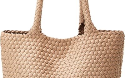 Woven Tote Bag Womens Purse: Vegan Leather Shoulder Handbags Review